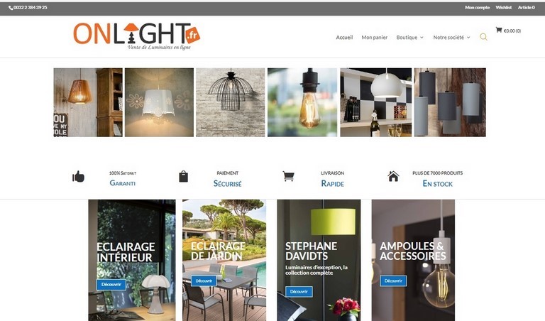 Vente d'éclairages et luminaires en ligne