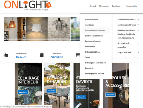Onlight.fr vente de luminaires en ligne